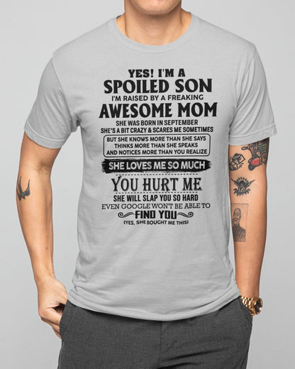 September - Awesome Mom - Perfect Gift For Son From Mom - HNDS09 (SKU-SPW-09)