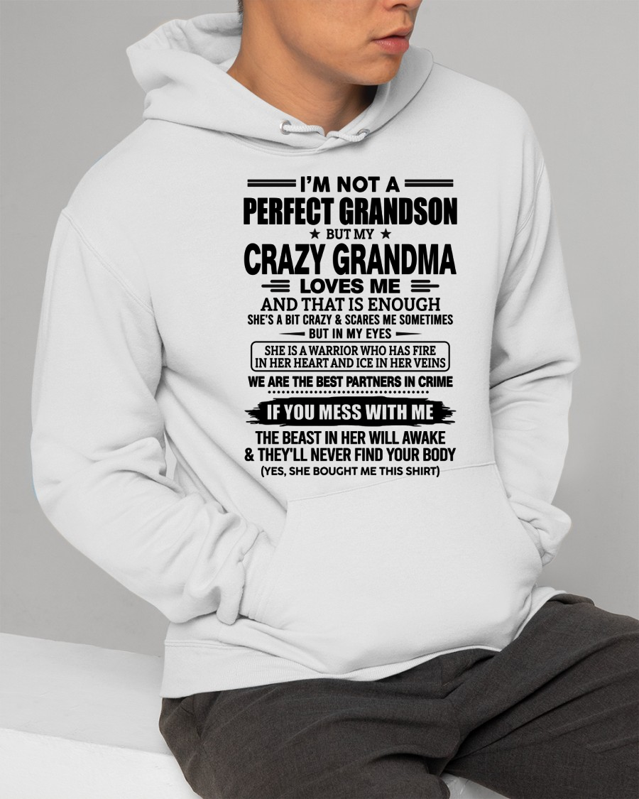 T-SHIRT – CRAZY GRANDMA LOVES ME – T-SHIRT FROM GRANDMA – MTNN00 (SKU2607-13-00)