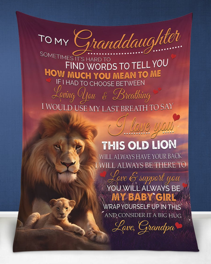 Special Gift For Your Granddaughter Blanket - From Grandpa (SKUB11-83)
