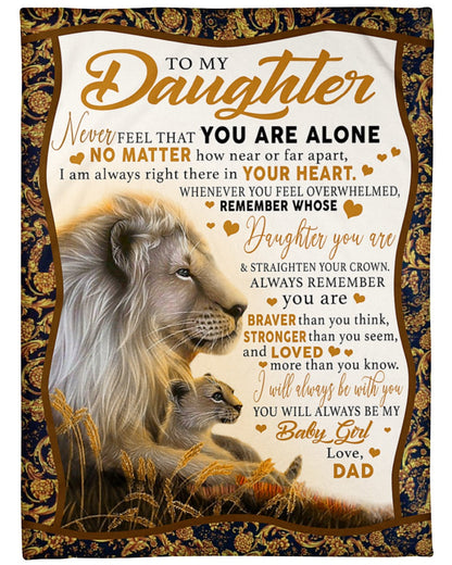 Love Your Dad Blanket - Gift For Daughter From Dad