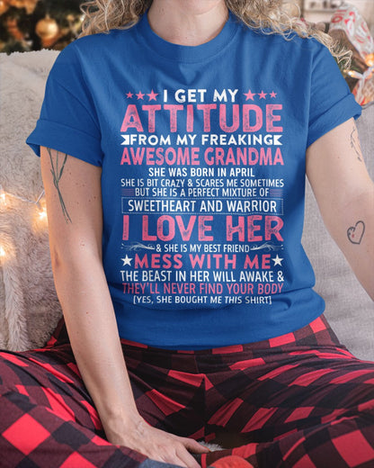 I GET MY ATTITUDE FROM MY GRANDMA APRIL EDITION – FROM GRANDMA TO GRANDDAUGHTER MTNN04 (SKU07-163-04)