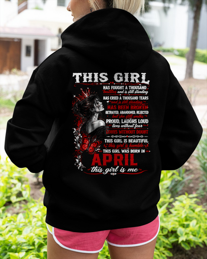 APRIL – THIS GIRL HAS FOUGHT A THOUSAND BATTLES – T-SHIRT FOR WOMEN - MTNN04 (SKU2608-64-04)