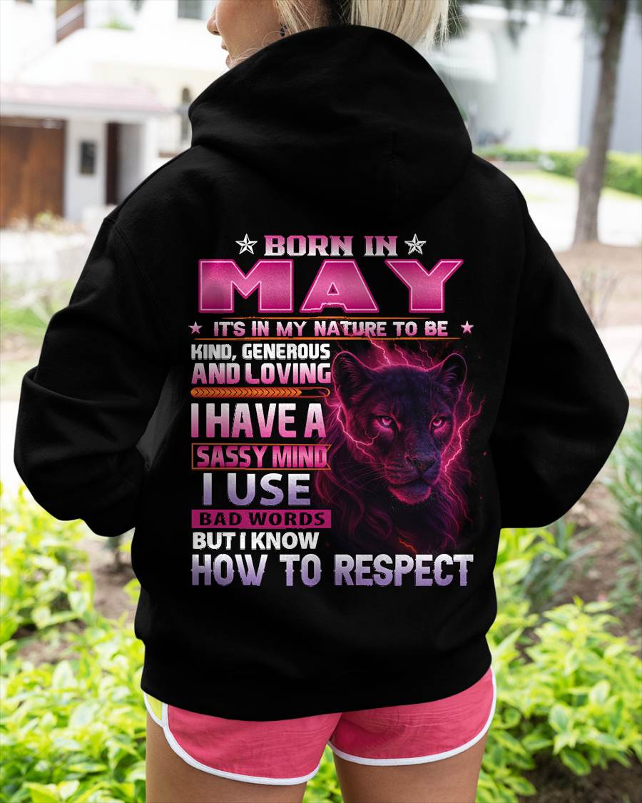 May - Fierce Panther Graphic Tee - Birthday Gift For Women - MTNN05 (SKU09-24-05)