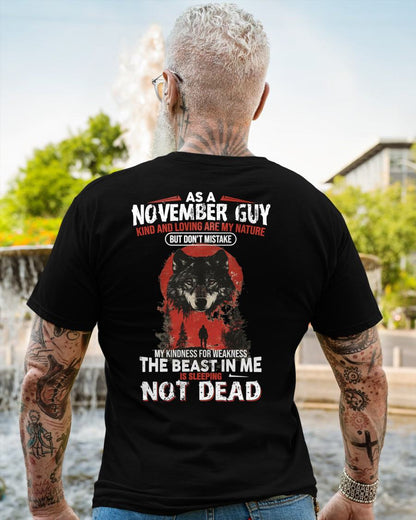 NOVEMBER - KIND AND LOVING ARE MY NATURE - BIRTHDAY T-SHIRT FOR MEN - MTNN11 (SKU26T-01-17-11)
