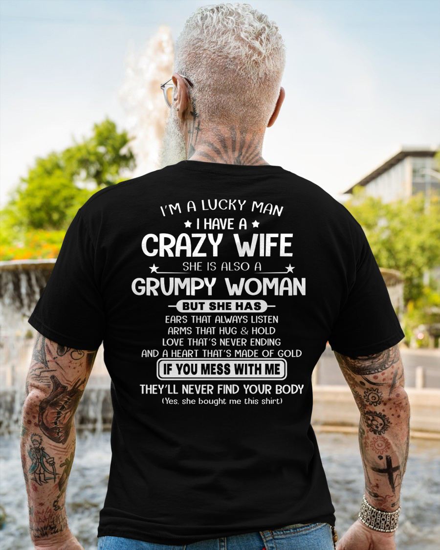 LUCKY MAN OF A GRUMPY WIFE  - GIFT FROM WIFE - MTNN00 (SKU12-277-00)