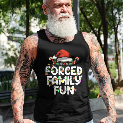 Forced Family Fun Christmas Pajamas Funny T-Shirt - Christmas Unisex T-Shirt/Hoodie/Sweatshirt - HNDS00