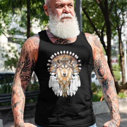 Native American T-Shirts, Vintage Native American Unisex T-Shirt/Hoodie/Sweatshirt HLT00 - Native American Wolf Feather T-Shirt (1)
