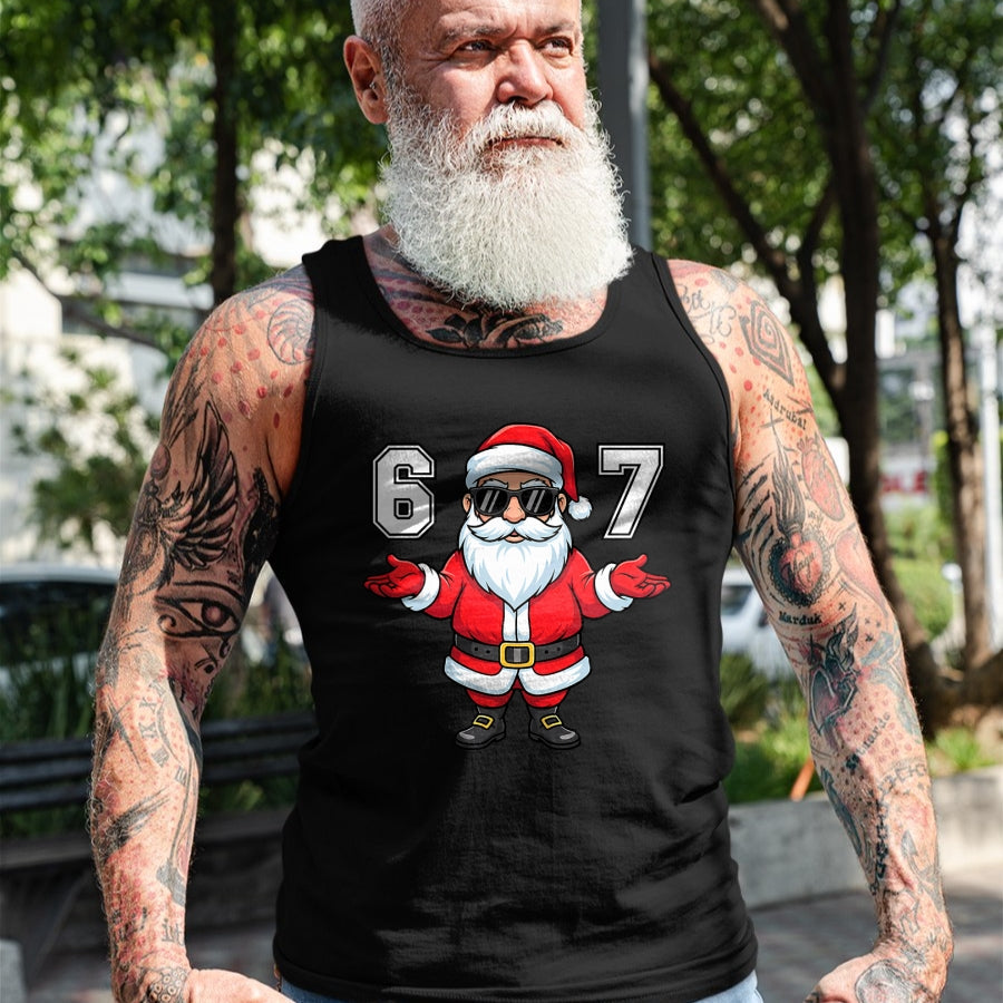 67 Meme Six Seven 6 7 Funny Santa Matching Xmas 67 Christmas T-Shirt - Christmas Unisex T-Shirt/Hoodie/Sweatshirt - HNDS00