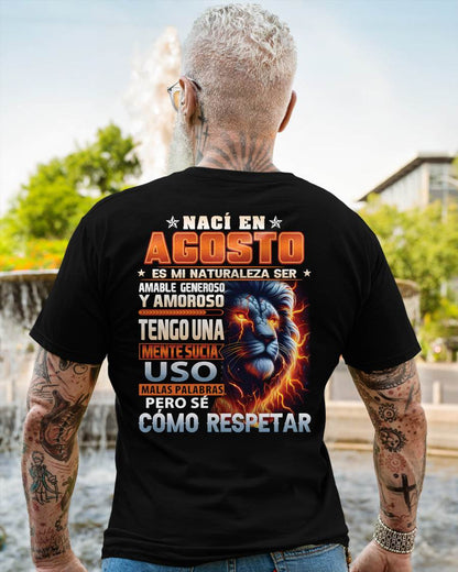 AGOSTO - MENTE SUCIA PERO S�� RESPETAR - REGALO DE CUMPLEA��OS PARA HOMBRES - MTNN08sp (SKU10-68-08)