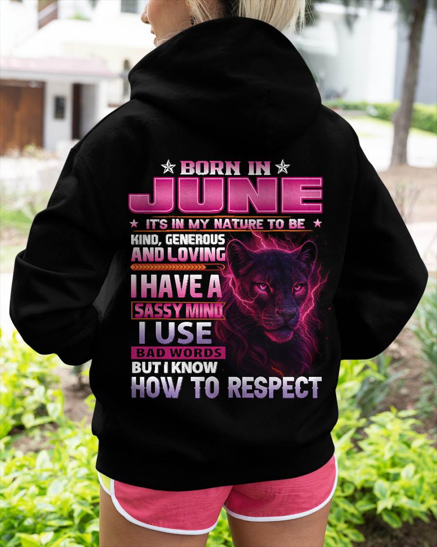 June - Fierce Panther Graphic Tee - Birthday Gift For Women - MTNN06 (SKU09-24-06)