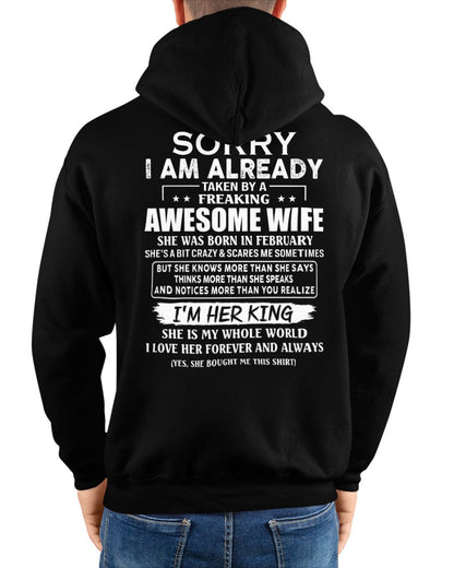 Awesome wife February - Perfect gift for husband from wife - MTNN02 (SKU68-79-02)