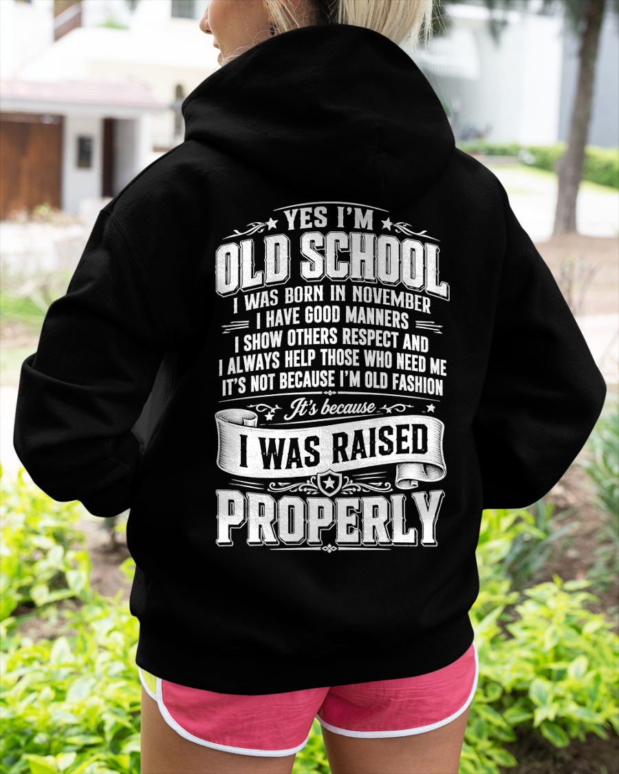 NOVEMBER - OLD SCHOOL WITH GOOD MANNERS – T-SHIRT FOR WOMEN - MTNN11 (SKU2605-453-11)