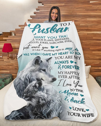 Special Gift For Your Husband Blanket - From Wife (SKU-CHAU-B21) FULL