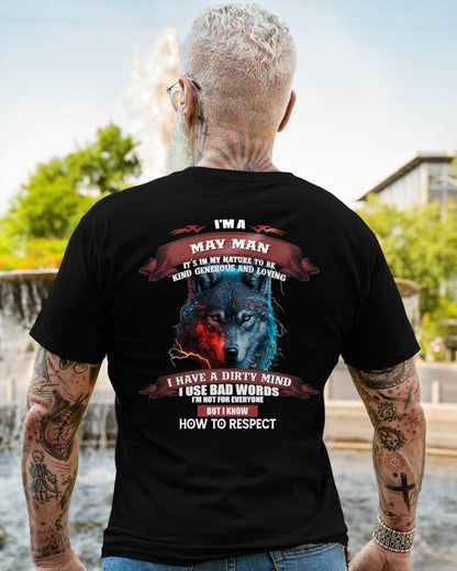 MAY - KNOW HOW TO RESPECT - BIRTHDAY T-SHIRT FOR MEN - MTNN05 (SKU12-162-05)