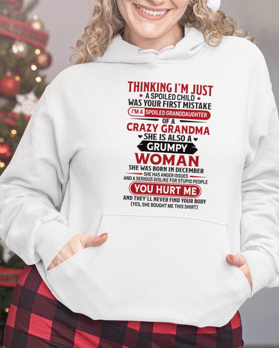 DECEMBER - TO MY GRANDDAUGHTER - SPOILED GRANDDAUGHTER - GIFT FROM GRANDMA - MTNN12 (SKU10-117-12)