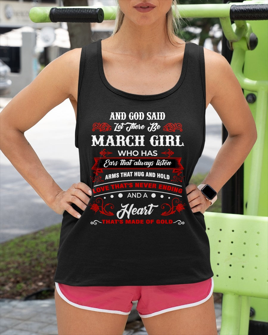 AND GOD SAID LET THERE BE MARCH GIRL T-Shirt/Hoodie/Sweatshirt - HNDS03