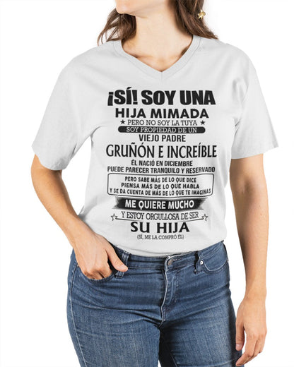 Padre nacido en Diciembre - Regalo especial para hija - TBN - T12 (Sku.TbnA16-12)