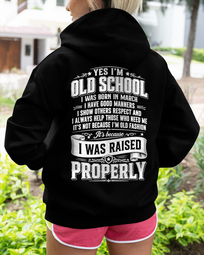 MARCH - OLD SCHOOL WITH GOOD MANNERS – T-SHIRT FOR WOMEN - MTNN03 (SKU2605-453-03)