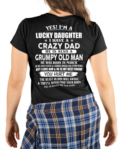 March - Awesome Grumpy Old Dad - Special gift for your daughter From Dad - MTNN03 (SKU10-50-03)