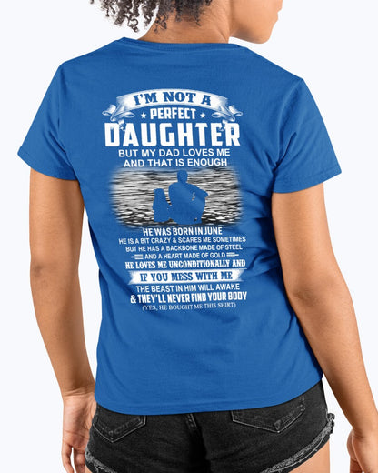 Daughter Shirt – Love & Protection Tee - Perfect Gift for Your Daughter From Dad - MTNN06 (SKU07-156-06)