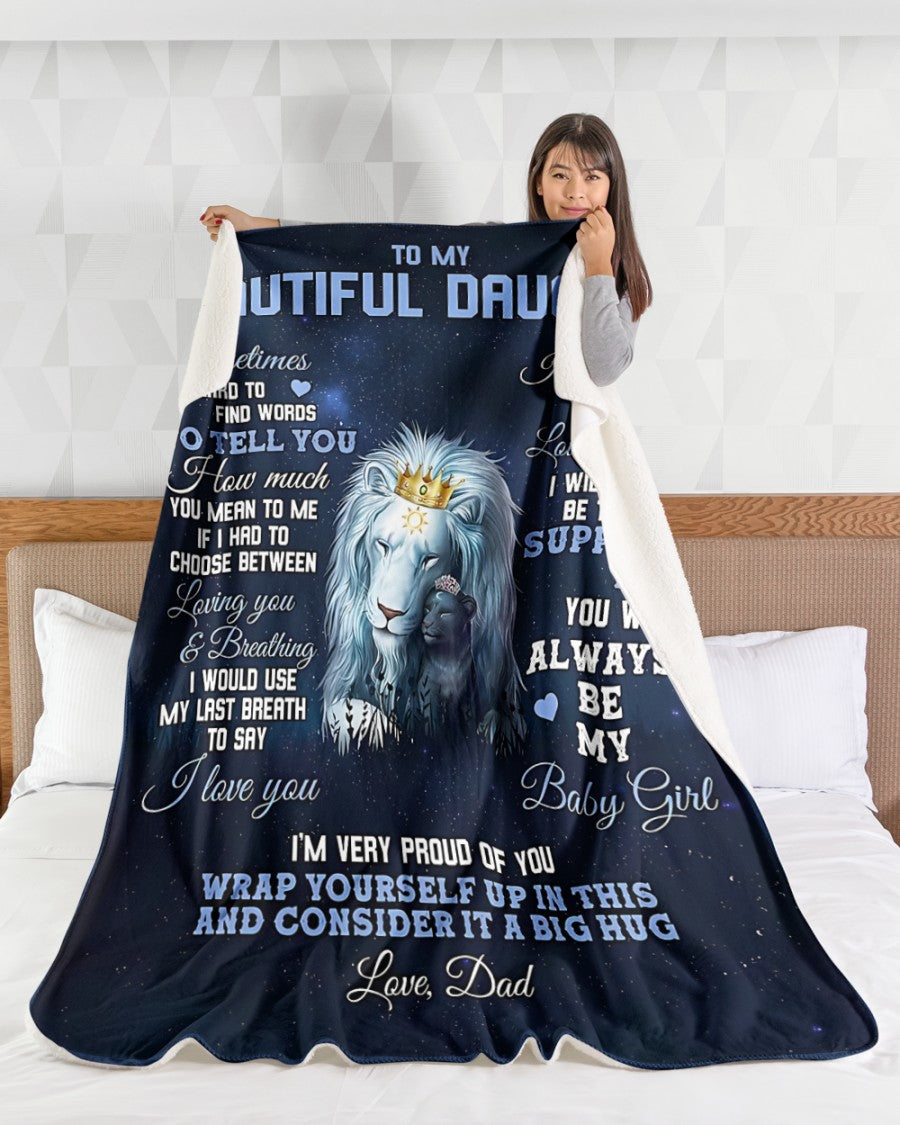 To My Daughter Blanket - From Dad (SKUB10-71) FULL