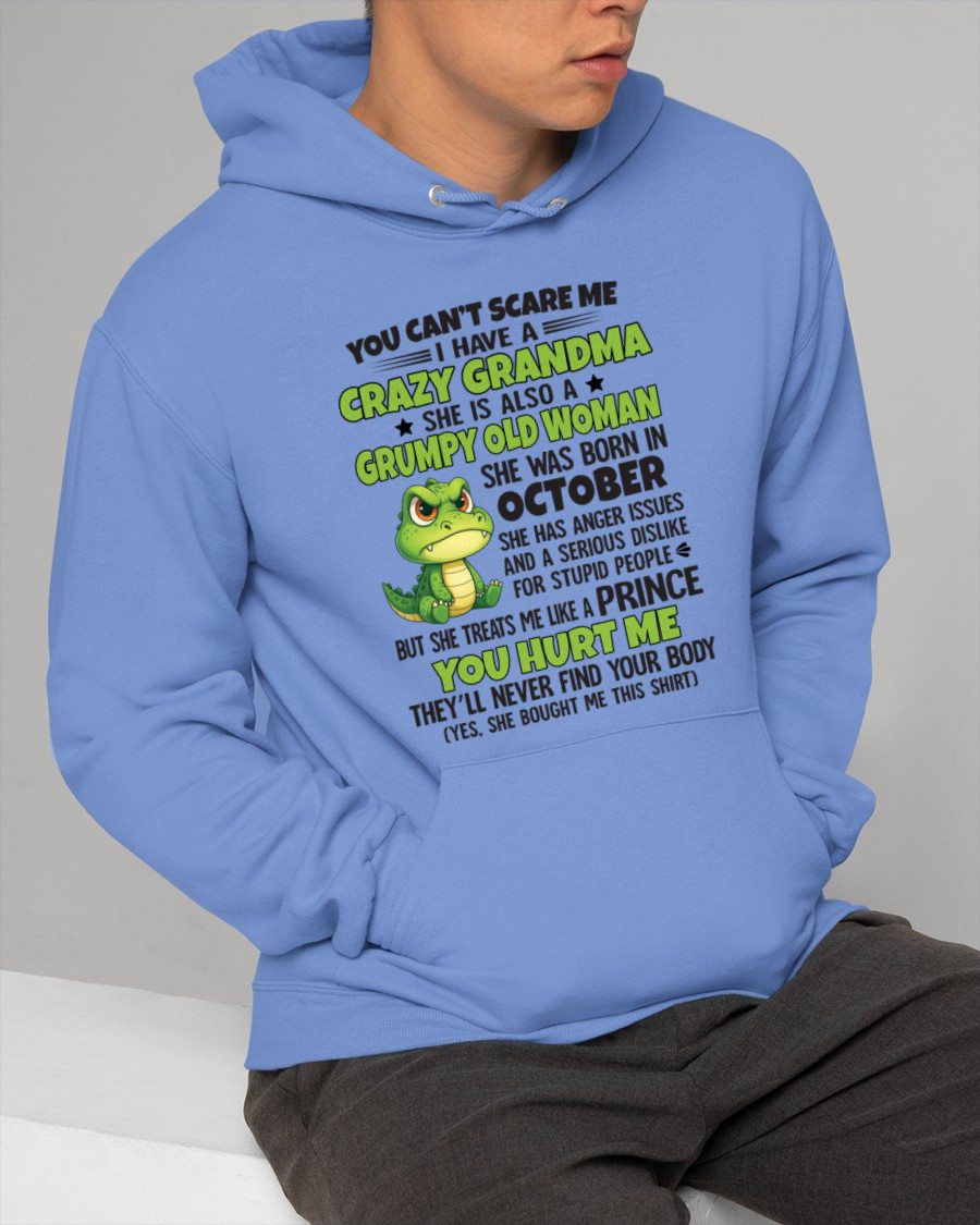 OCTOBER - YOU CAN'T SCARE ME - FOR GRANDSON - GIFT FROM GRANDMA - HNDS10 (SKU09-85-10)