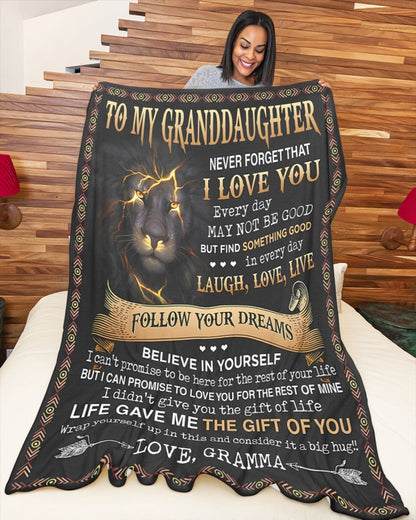 Special Gift For Your Granddaughter Blanket - From Grandma (SKUB09-41)