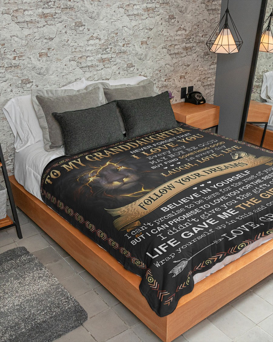 Special Gift For Your Granddaughter Blanket - From Grandpa (SKUB09-44)