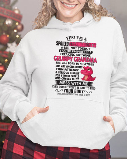 NOVEMBER - YES, I'M A SPOILED GRANDDAUGHTER - GIFT FROM GRANDMA - HNDS11 (SKU09-96-11)