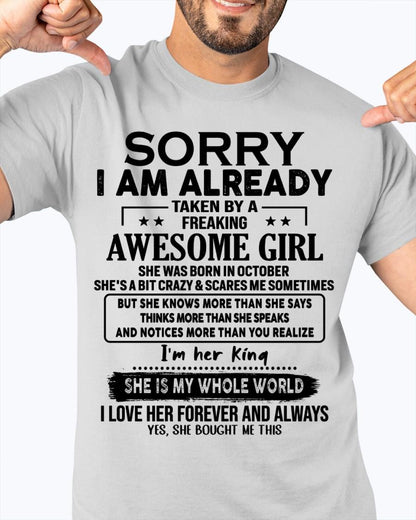 October - Awesome Girl born in October - Special gift for your boyfriend - From Wife MTNN10 (SKU.AT16)