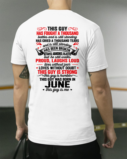 JUNE GUY – STRONG, PROUD & UNBREAKABLE – T-SHIRT FOR MEN – MTNN06 (SKU2609-115-06)