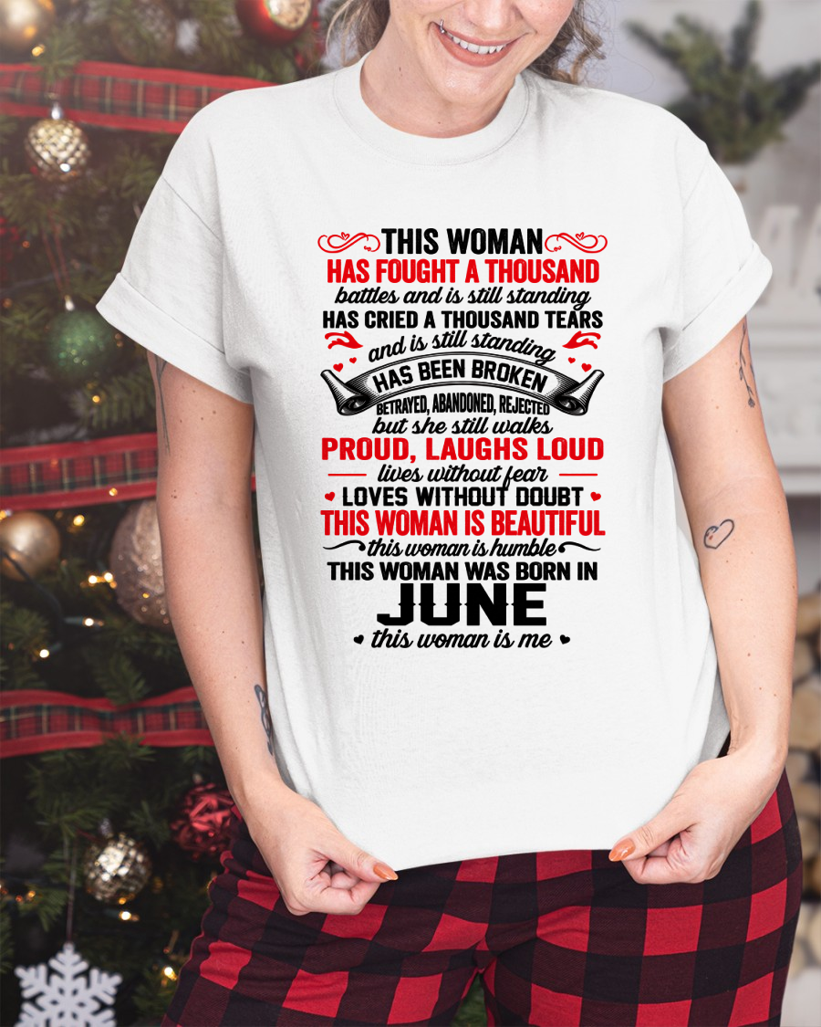 JUNE WOMEN – BEAUTIFUL, STRONG & UNBREAKABLE – T-SHIRT FOR WOMEN – MTNN06 (SKU2609-253-06)