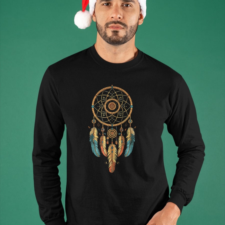 Native American T-Shirts, Vintage Native American Unisex T-Shirt/Hoodie/Sweatshirt HLT00 - Dream Catcher Native American Tribal T-Shirt