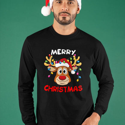 Merry Christmas Reindeer Xmas Family Men Women T-Shirt - Christmas Unisex T-Shirt/Hoodie/Sweatshirt - HNDS00
