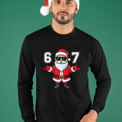 67 Meme Six Seven 6 7 Funny Santa Matching Xmas 67 Christmas T-Shirt - Christmas Unisex T-Shirt/Hoodie/Sweatshirt - HNDS00