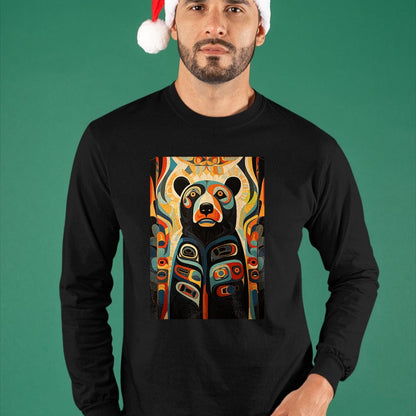 Native American T-Shirts, Vintage Native American Unisex T-Shirt/Hoodie/Sweatshirt HLT00 - Native American Art Design Spirit Bear T-Shirt