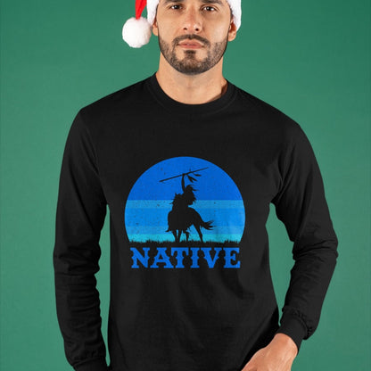 Native American T-Shirts, Vintage Native American Unisex T-Shirt/Hoodie/Sweatshirt HLT00 - Northwest Native American Knight Pride Mountain Warrior T-Shirt (2)