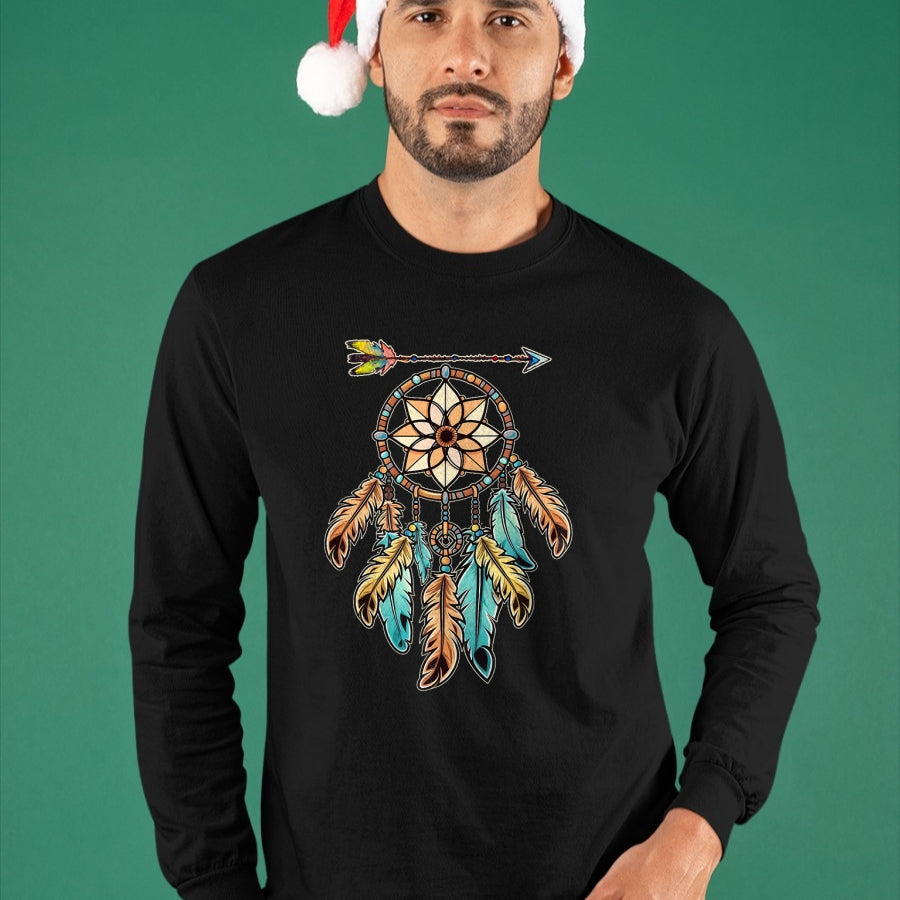 Native American T-Shirts, Vintage Native American Unisex T-Shirt/Hoodie/Sweatshirt HLT00 - Dream Catcher White Buffalo Native American Boho vibe T-Shirt