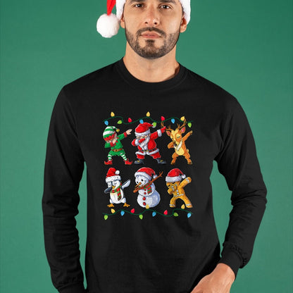 Dabbing Santa Elf Friends Christmas Boys Girls Men Xmas Dab T-Shirt - Christmas Unisex T-Shirt/Hoodie/Sweatshirt - HNDS00