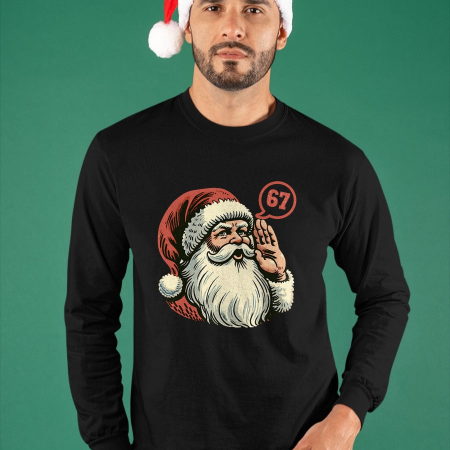 67 Christmas Funny Six Seven Meme Brainrot Santa Claus Boys T-Shirt - Christmas Unisex T-Shirt/Hoodie/Sweatshirt - HNDS00