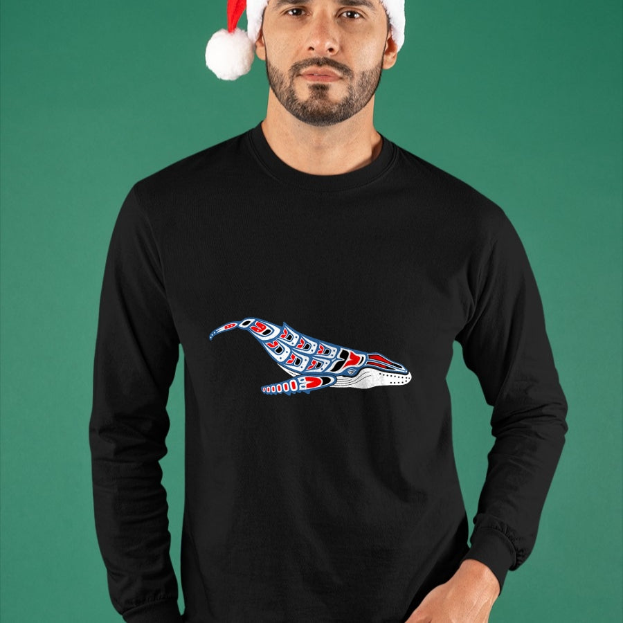 Native American T-Shirts, Vintage Native American Unisex T-Shirt/Hoodie/Sweatshirt HLT00 - Native American Art Humpback Whale Pacific Northwest T-Shirt