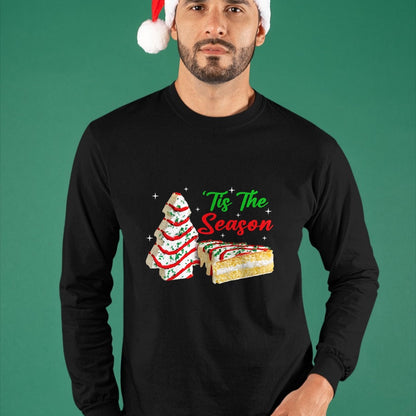 Funny Tis The Season Design Christmas Tree Cakes Debbie T-Shirt - Christmas Unisex T-Shirt/Hoodie/Sweatshirt - HNDS00
