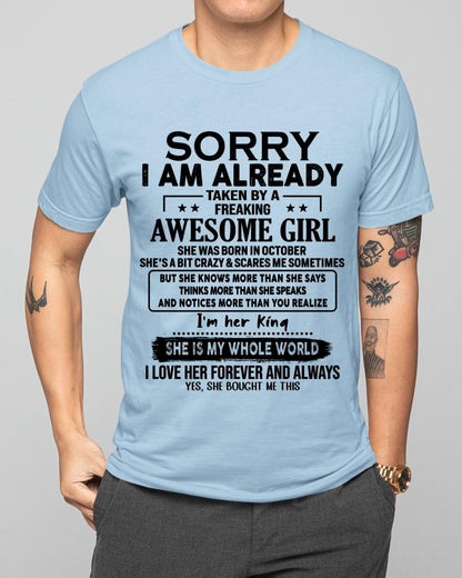 October - Awesome Girl born in October - Special gift for your boyfriend - From Wife MTNN10 (SKU.AT16)