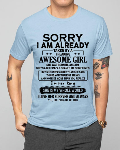 January - Awesome Girl born in January - Special gift for your boyfriend - From Wife MTNN01 (SKU.AT16)