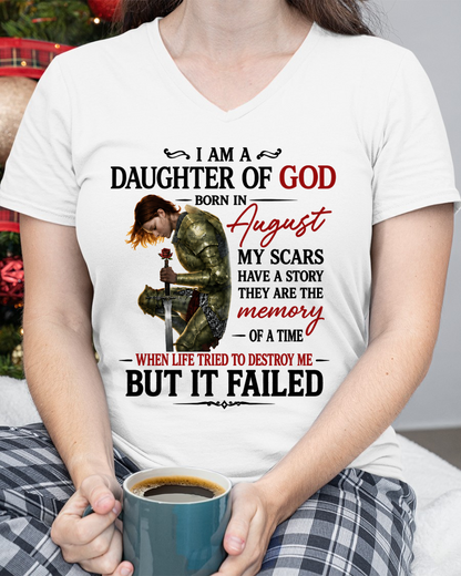 August – Daughter Of God – T-Shirt For Women - MTNN08 (SKU2605-221-08)