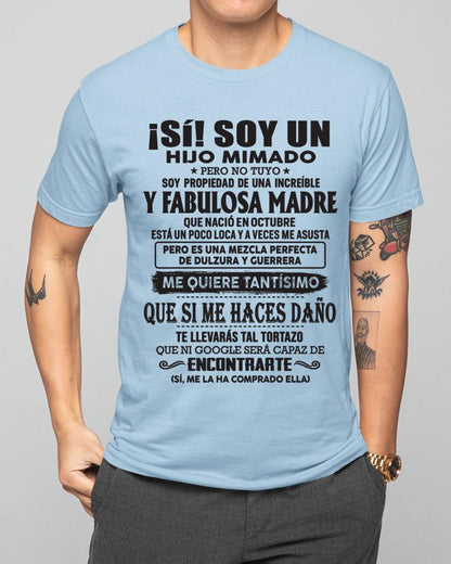 Madre increíble nació en octubre – Regalo especial para hijo – T10 (SKU06-12)