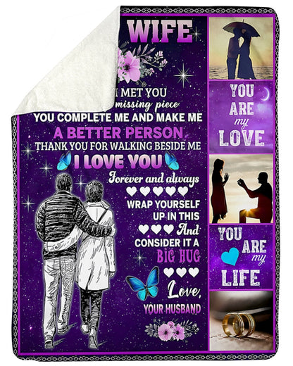 Special Gift For Your Wife Blanket - From Husband (SKU-CHAU-B14) FULL