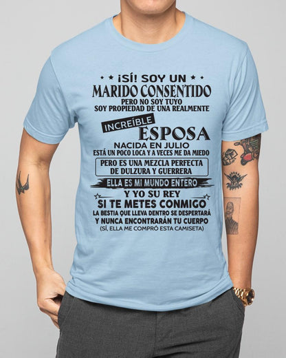 Julio - Esposa increíble nació en julio - Regalo especial para Marido - T07 (SKU05-105-07)