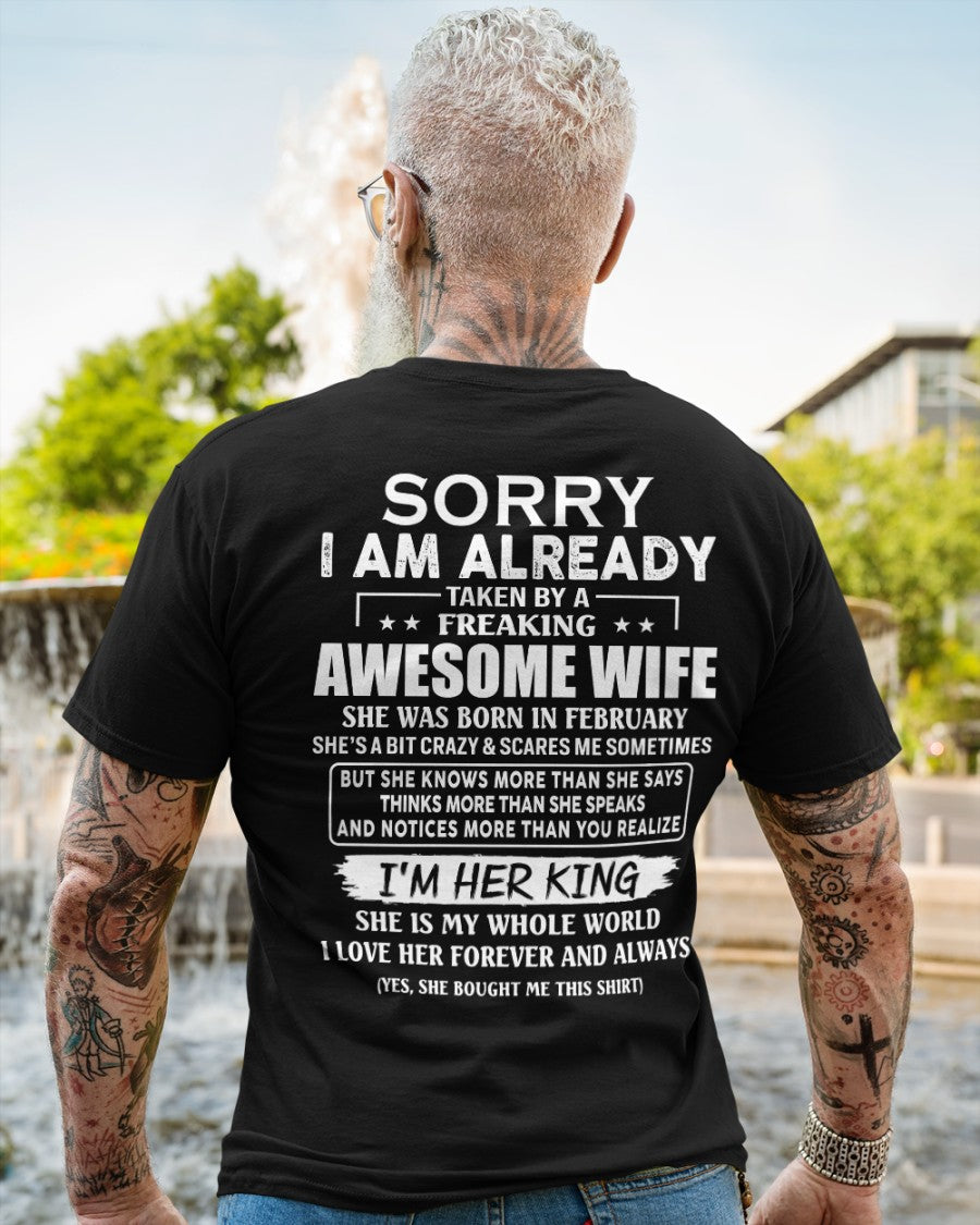 Awesome wife February - Perfect gift for husband from wife - MTNN02 (SKU68-79-02)