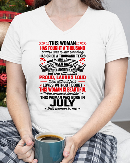 JULY WOMEN – BEAUTIFUL, STRONG & UNBREAKABLE – T-SHIRT FOR WOMEN – MTNN07 (SKU2609-253-07)